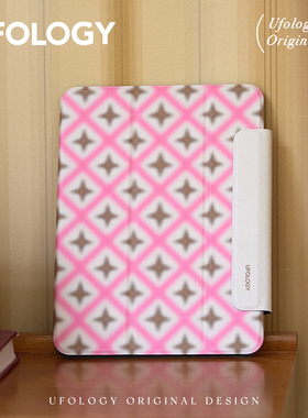 Ufology原创ipadair4/5保护套2021壳双面磁吸平板壳mini6格纹18全包ipadair6苹果11寸13寸pro2024