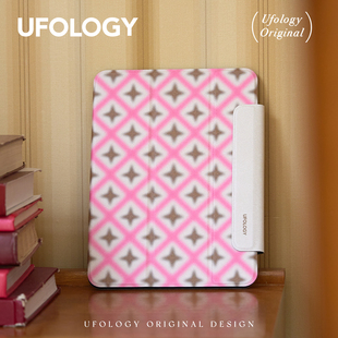 Ufology原创ipadair4/5保护套2021壳双面磁吸平板壳mini6格纹18全包ipadair6苹果11寸13寸pro2024