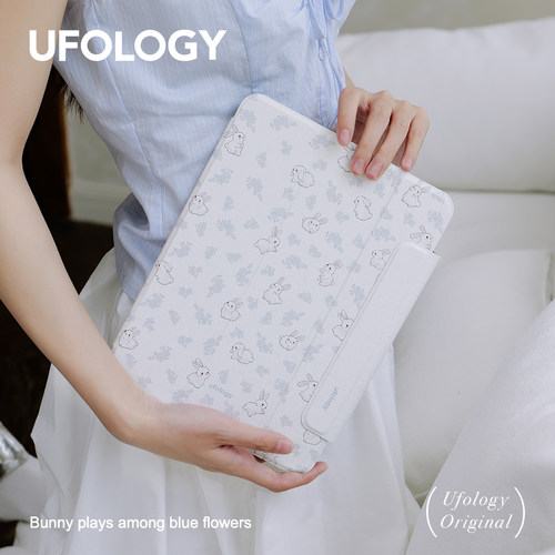 Ufology原创适用ipadair6保护壳pro11寸平板mini6保护套air4/5磁吸全包air7笔槽13寸苹果7/8/9/10/11代小兔子