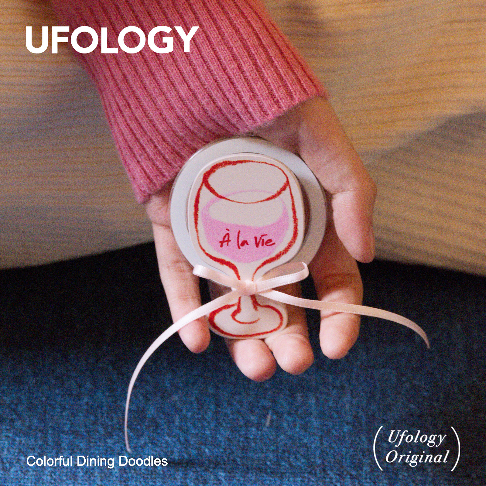 Ufology原创手机磁吸支架支持magsafe桌面便携苹果个性创意蝴蝶结
