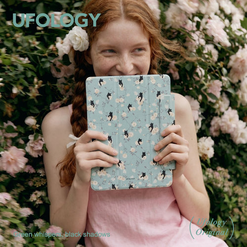 Ufology原创适用ipadair4/5/6/7/8保护壳pro11寸平板mini6/7保护套磁吸全包笔槽13寸苹果8/9/10/11代花朵猫咪