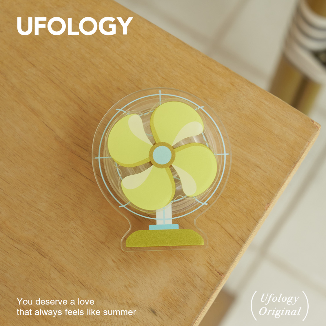 Ufology旋转风扇苹果手机支架新款个性原创小众夏日手机支架气囊