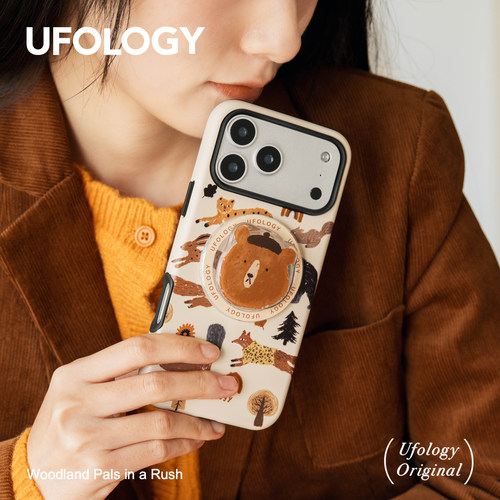 Ufology原创磁吸韩国进口菲林适用iPhone17promax手机壳16pro苹果15pro插画14pro全包13新款二合一12动物支架