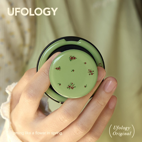 Ufology原创手机磁吸支架支持magsafe新款360度支点壳支架碎花