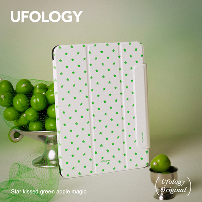 Ufology原创适用ipadair7保护壳pro11寸平板mini6/7保护套air4/5/6磁吸全包笔槽13寸苹果8/9/10/11代绿色星星