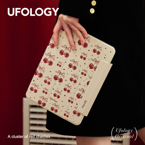 Ufology原创适用ipadair6/7保护壳pro平板mini6保护套air4/5磁吸全包笔槽11寸ipad11苹果7/8/9/10/11代樱桃