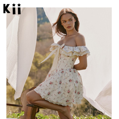 《鹦鹉梨严选》0433 House of CB棉质一字肩束身迷你连衣裙Jaide