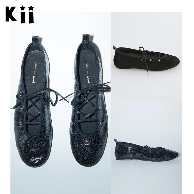 Kii少量现货Paloma Wool小众25新款Pina柔软羊皮绑带平底芭蕾舞鞋,女鞋,时尚芭蕾鞋,淘宝优惠券,粉丝福利购,淘宝优惠卷