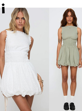 Kii正品部分现货 Princess Polly 孔眼弹力收腰花苞裙连衣裙女