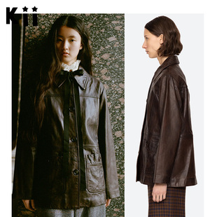 Kii美国代购Sea New York 皮衣25秋冬新款羔羊皮夹克外套Lenoir