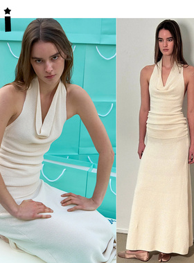 Kii正品代购Urban sophistication垂坠领挂脖上衣半身长裙套装女