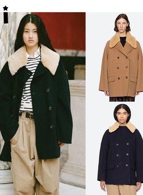 Kii部分现货Sea New York 外套25秋冬双面羊毛大衣Astra Peacoat