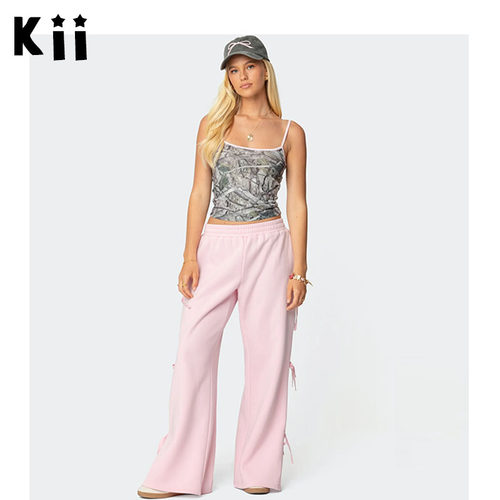 Edikted侧缎带蝴蝶节运动长裤