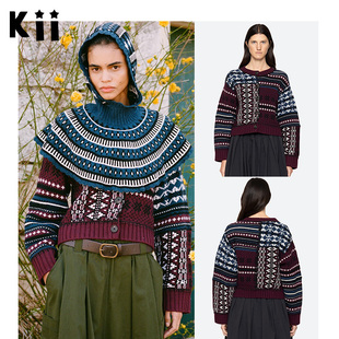 Kii部分现货Sea New York 秋冬费尔岛图案羊毛开衫毛衣外套Linea
