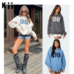 Kii买手店美国正品现货Edikted秋冬休闲超大版型连帽衫98卫衣女