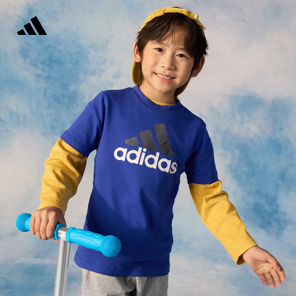 阿迪达斯男女小童纯棉短袖套装