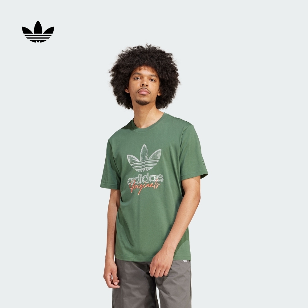 阿迪达斯三叶草纯棉圆领短袖T恤