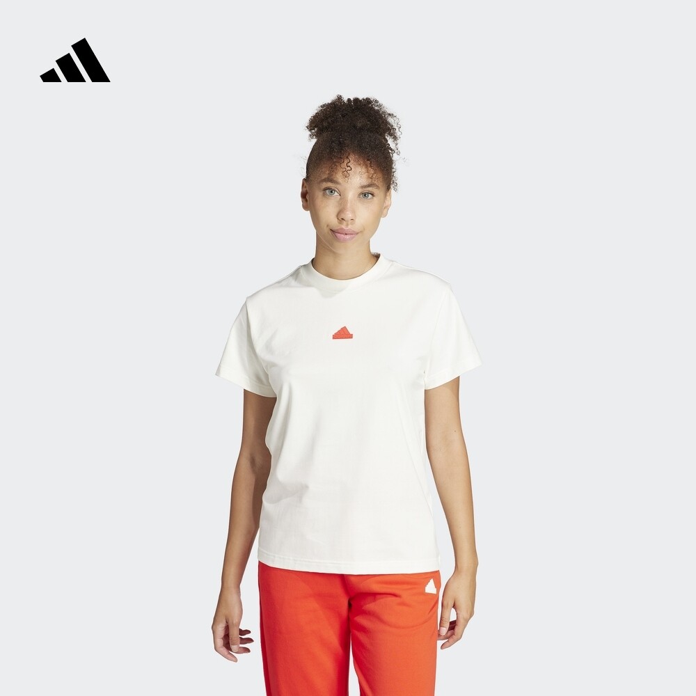 休闲简约舒适上衣圆领短袖T恤女装夏季adidas阿迪达斯官方轻运动