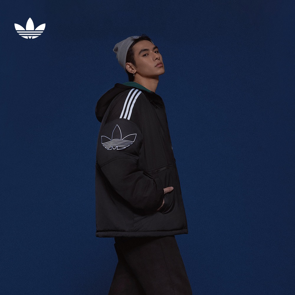 舒适运动保暖连帽棉服男装adidas阿迪达斯官方三叶草IU4785