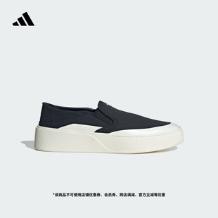 ON一脚蹬厚底板鞋 SLIP adidas阿迪达斯 LIGHT FOS系列LABCOURT