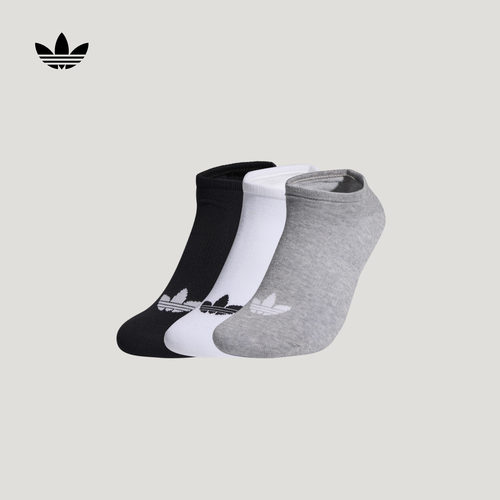 阿迪达斯三叶草三双装抗菌袜子
