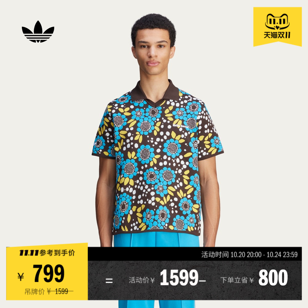 WALES BONNER联名运动短袖POLO衫男女adidas阿迪达斯官方三叶草