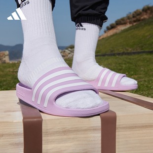 男女夏季 AQUA休闲沙滩拖鞋 adidas阿迪达斯官方轻运动 ADILETTE