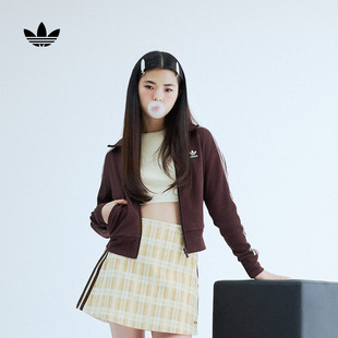 adicolor复古穿搭三条纹修身 adidas阿迪达斯三叶草 针织外套女春季
