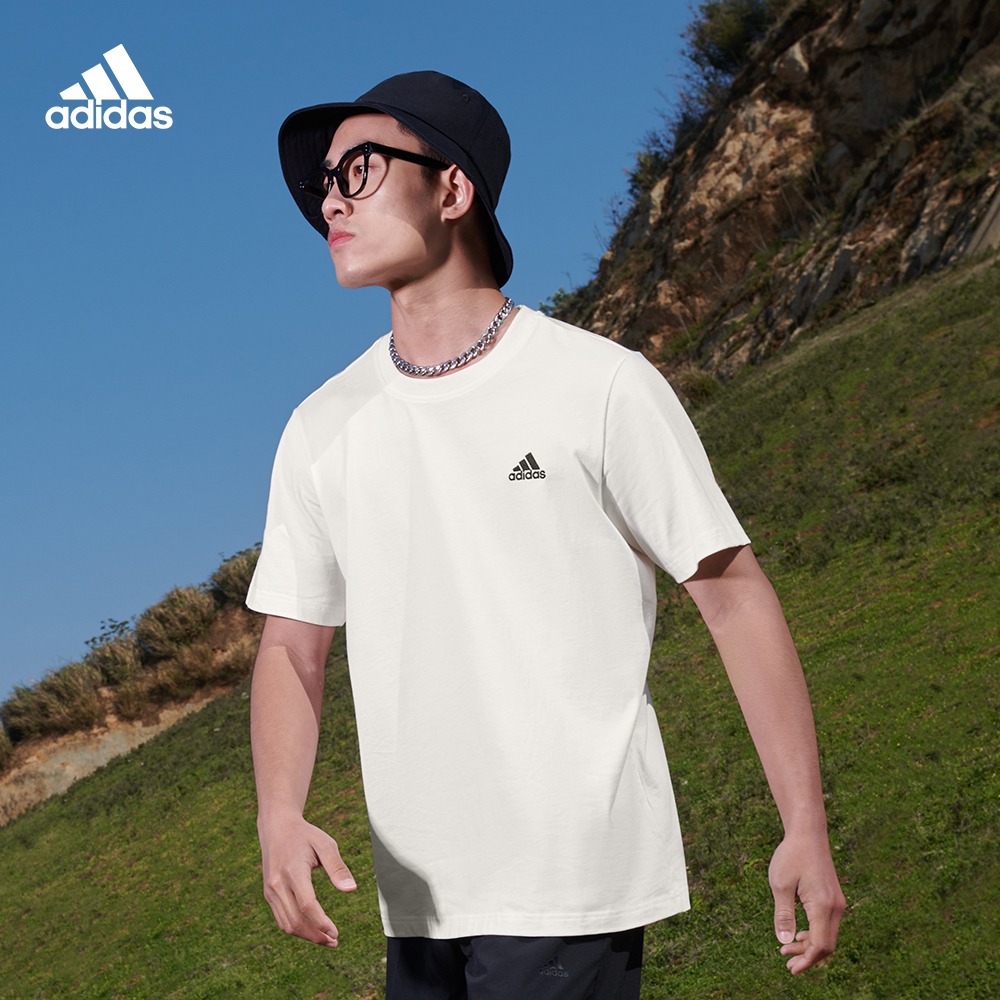 adidas阿迪达斯官方轻运动男女情侣款纯棉休闲上衣圆领短袖T恤