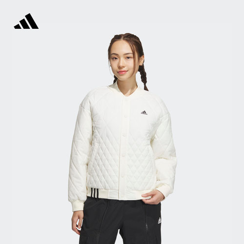 阿迪达斯女休闲保暖宽松运动棉服