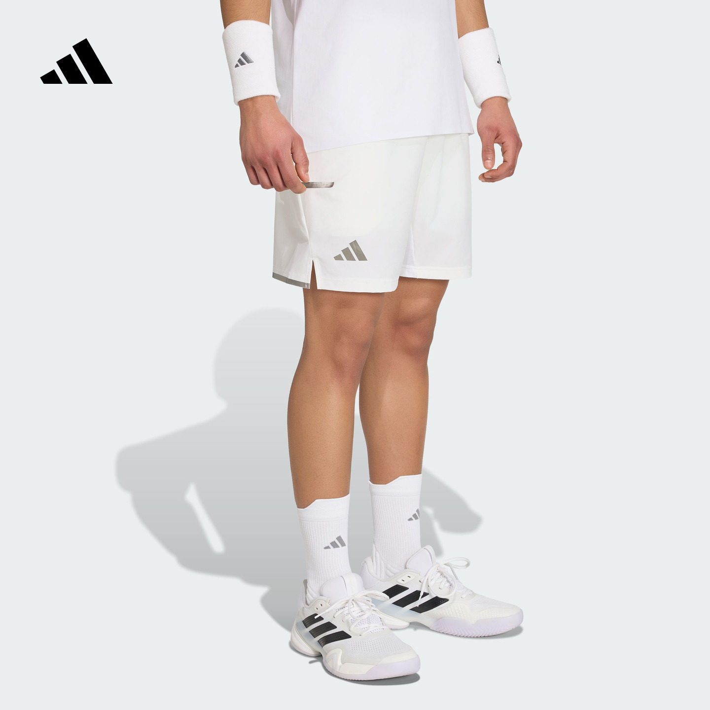 英国网球大满贯系列速干抽绳中腰网球运动短裤男夏adidas阿迪达斯