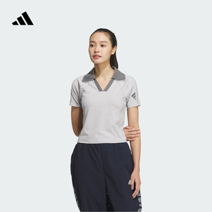 夏季 休闲舒适修身 女装 短袖 adidas阿迪达斯官方轻运动 POLO衫