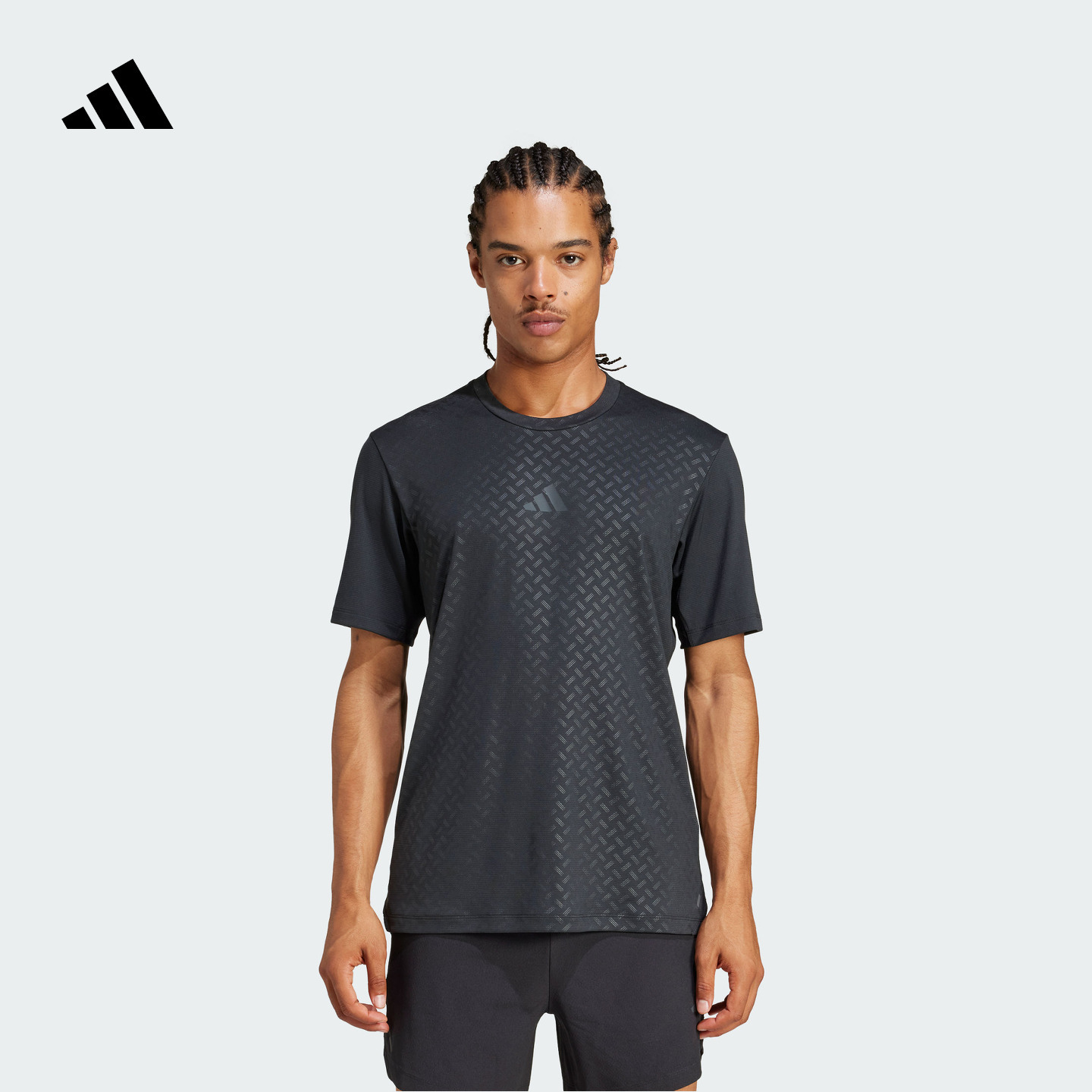 阿迪达斯男透湿透汽耐磨短袖T恤