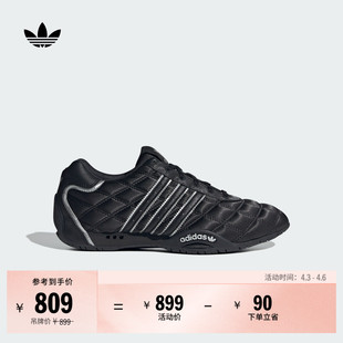 复古薄底运动鞋 女adidas阿迪达斯三叶草 LO赛车文化经典 ADIRACER