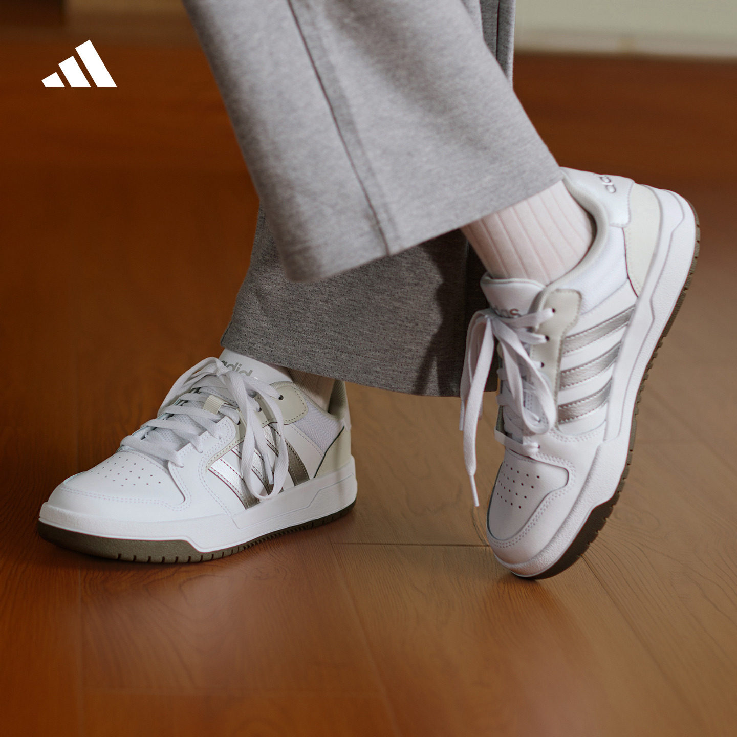 ENTRAP美式校园风运动鞋少年感复古篮球风板鞋男女adidas阿迪达斯