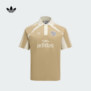 新款 经典 男夏季 复古运动上衣翻领短袖 adidas阿迪达斯三叶草 POLO衫