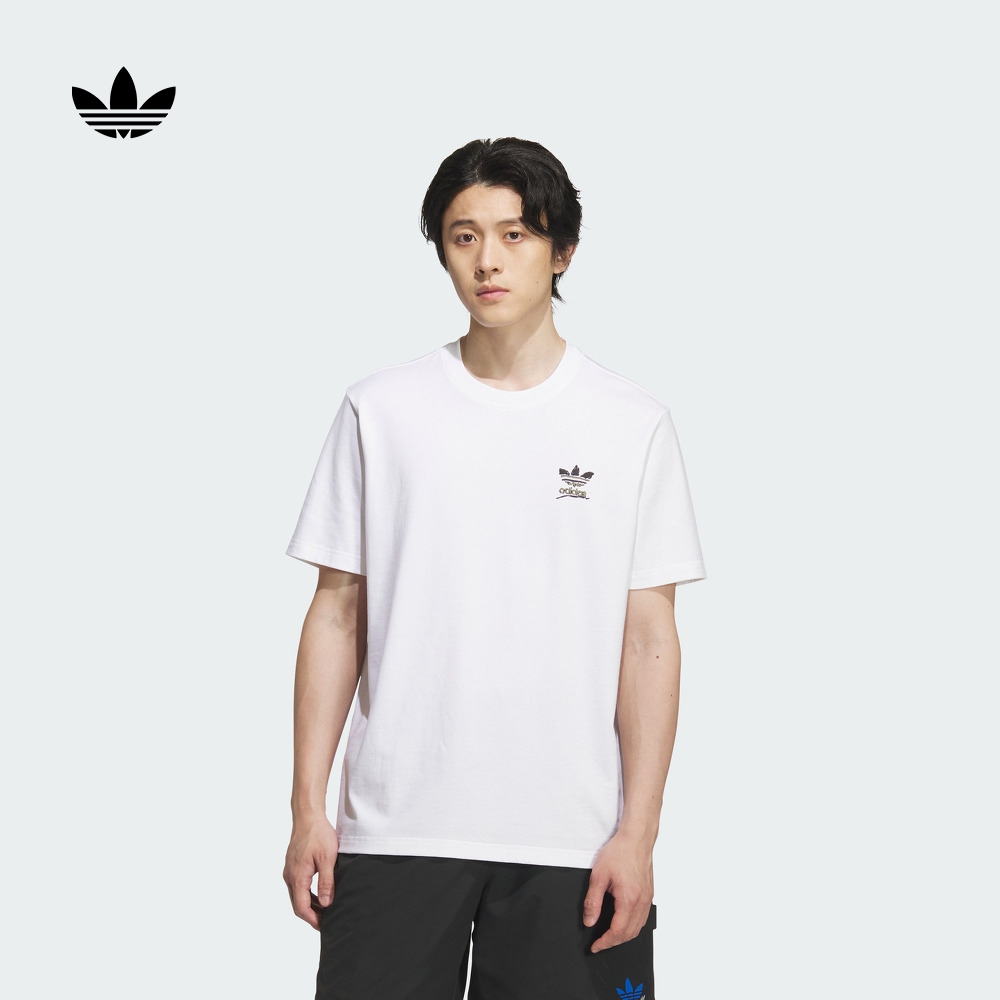 复古宽松运动上衣短袖T恤男装夏季新款adidas阿迪达斯官方三叶草