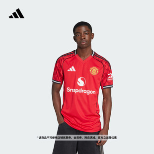 曼联球迷版主场速干足球短袖球衣印号 男装夏季adidas阿迪达斯