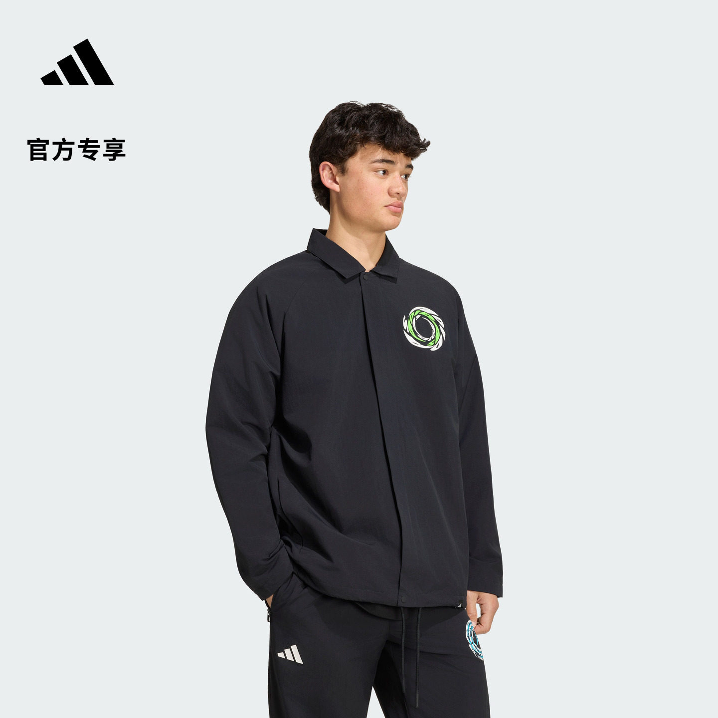 梅赛德斯AMG马石油F1车队复古夹克外套男女新款adidas阿迪达斯 - 实物图