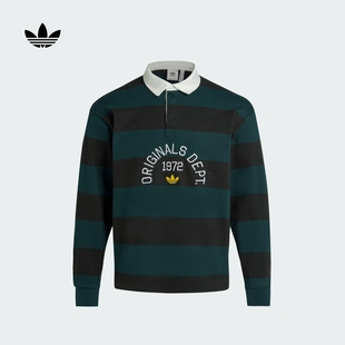 新款 经典 男装 舒适宽松运动长袖 adidas阿迪达斯官方三叶草 POLO衫