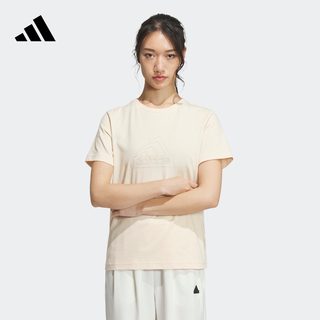 城野共生休闲简约宽松上衣圆领短袖T恤女夏adidas阿迪达斯轻运动