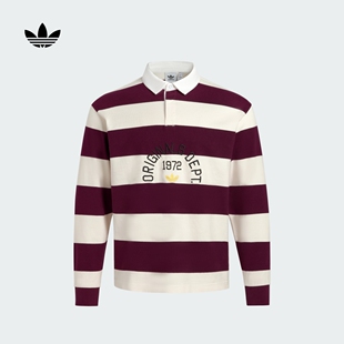 新款 经典 男装 舒适宽松运动长袖 adidas阿迪达斯官方三叶草 POLO衫