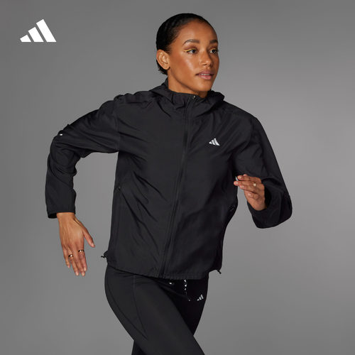 阿迪达斯女跑步运动连帽夹克外套