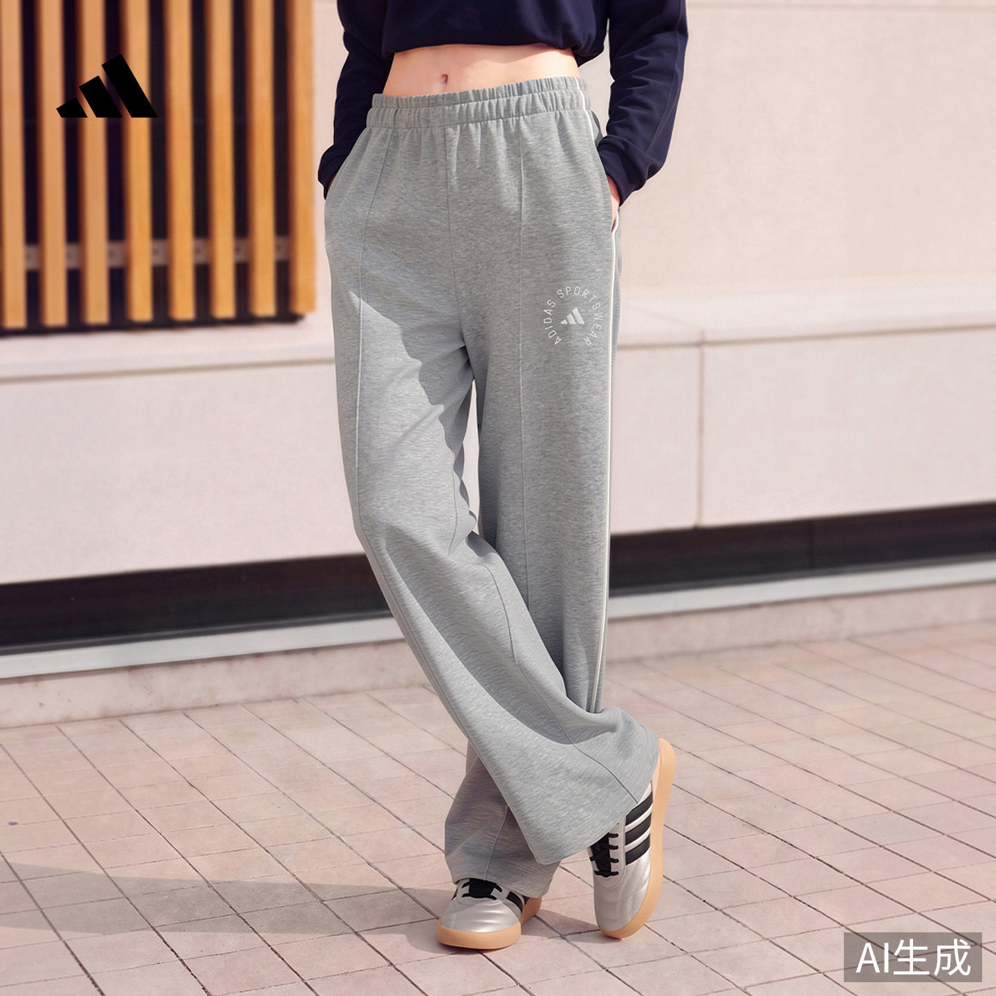 阿迪达斯女子运动裤adidas