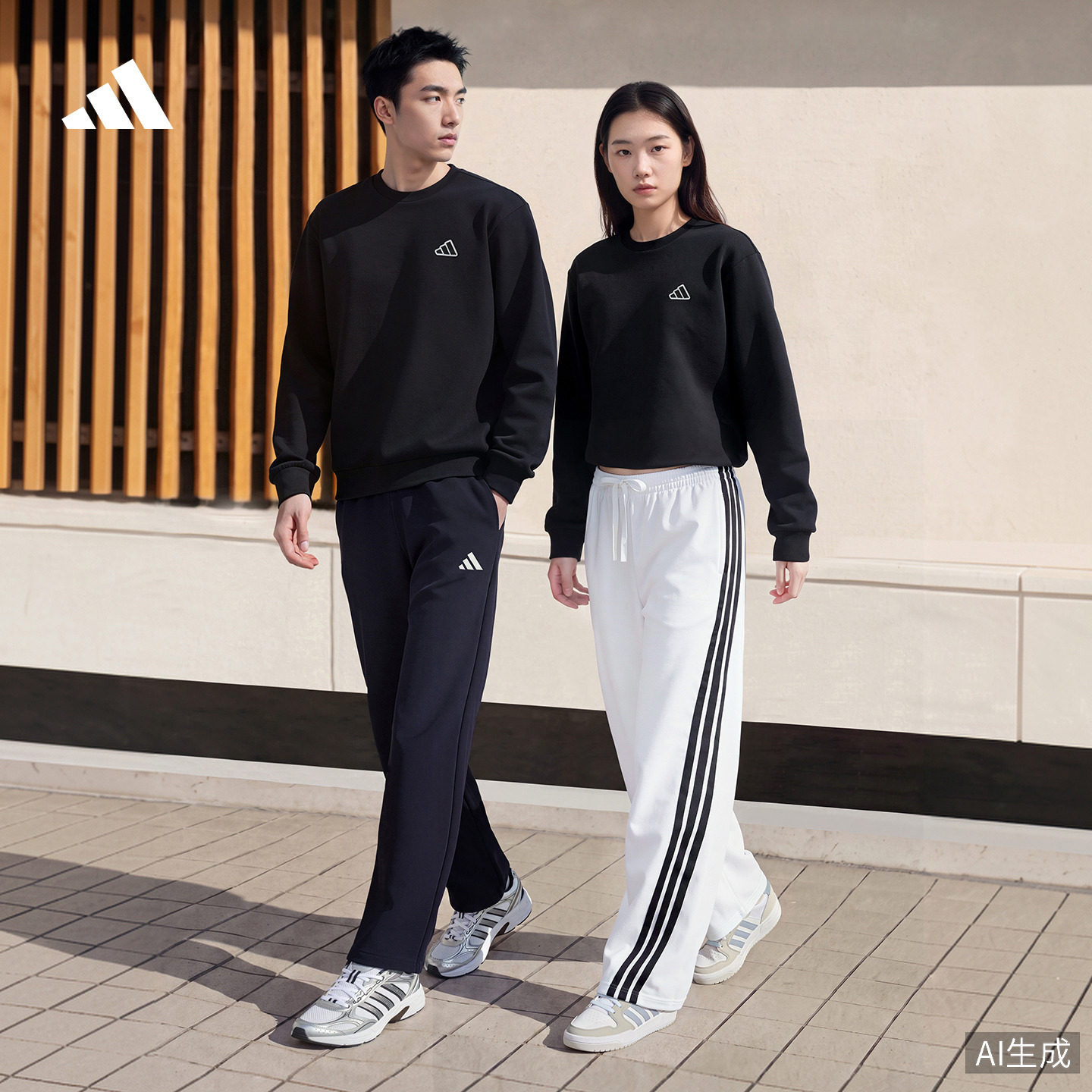 宽松休闲时尚潮流运动卫衣套头衫针织单穿上衣男女adidas阿迪达斯