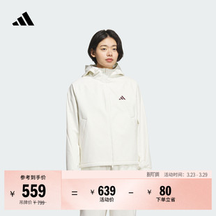 拒水保暖舒适连帽软壳夹克外套女adidas阿迪达斯官方轻运动KC0054