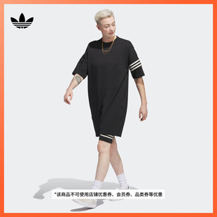 连衣裙女装 运动圆领短袖 夏季 adidas阿迪达斯官方三叶草IC3081