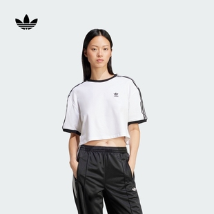 T恤女裝 夏季 短款 新款 adidas阿迪達(dá)斯官方三葉草 運(yùn)動(dòng)圓領(lǐng)短袖 經(jīng)典