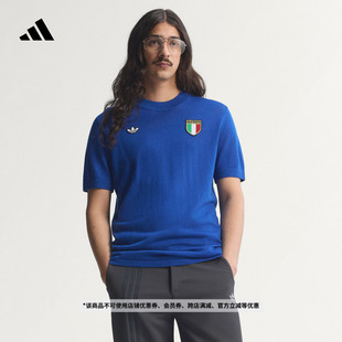 adidas阿迪达斯 新款 意大利队70年代复古足球休闲文化短袖 球衣男装