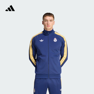皇家马德里足球休闲文化复古舒适夹克外套男装 adidas阿迪达斯官方